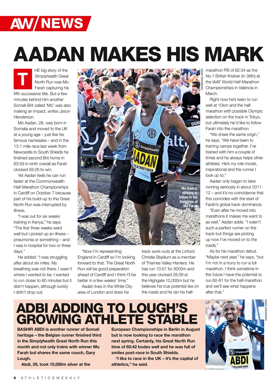AW – Athletics Weekly Magazine Preview Pages
