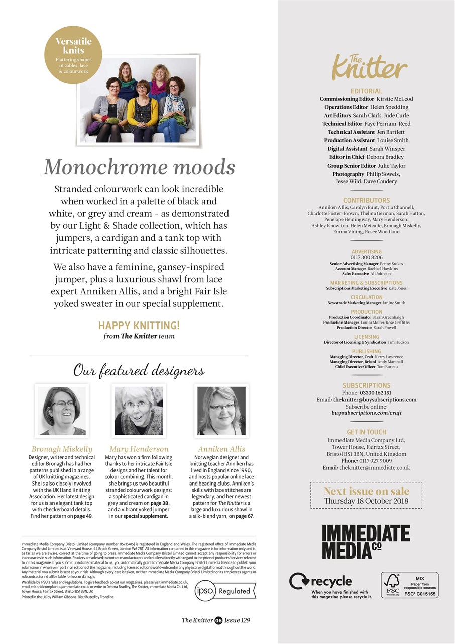 The Knitter Preview Pages