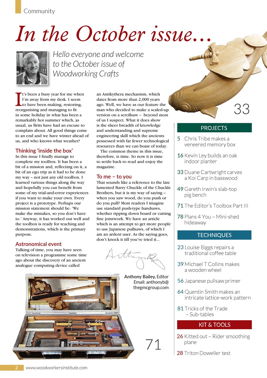 Woodworking Crafts Magazine Preview Pages