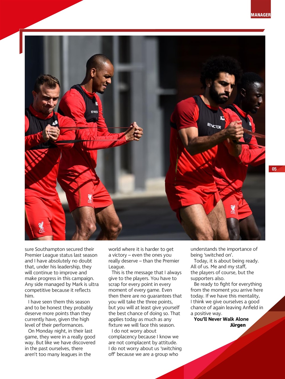 Liverpool FC Programmes Preview Pages