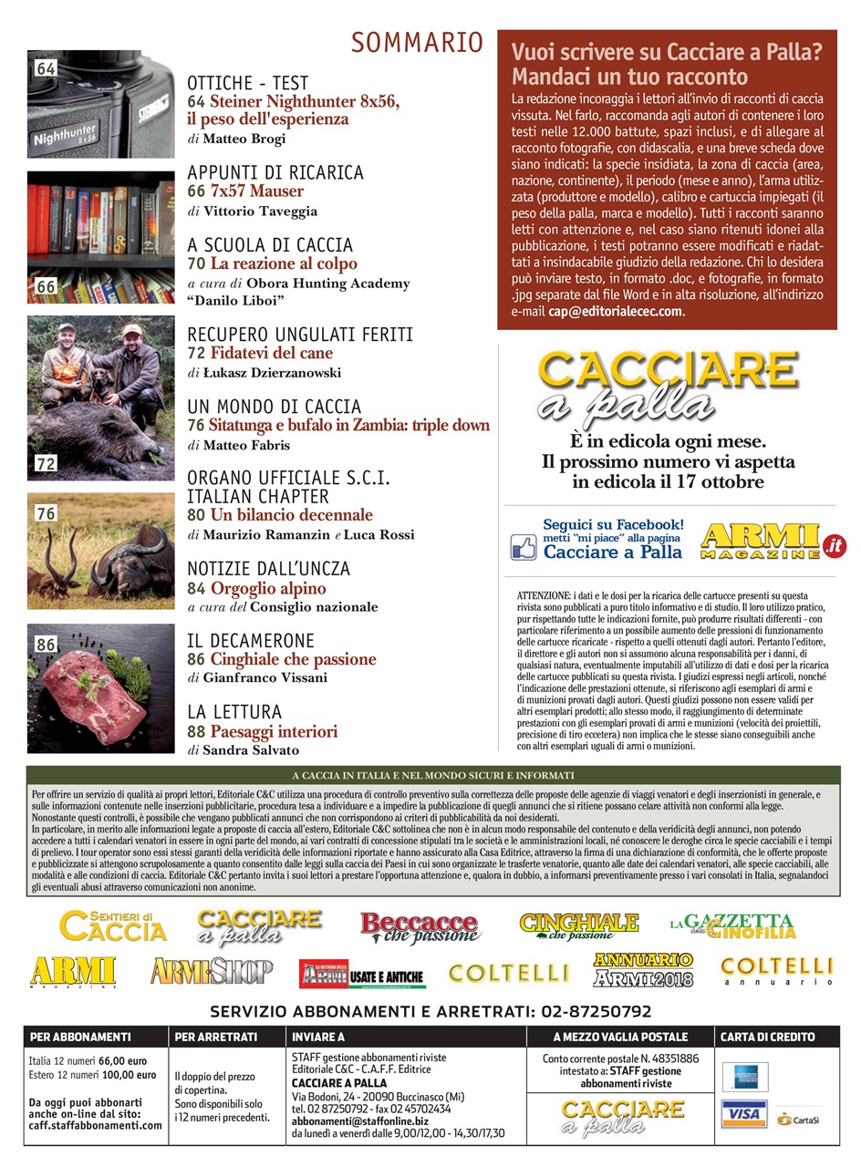 Caccia Magazine Preview Pages