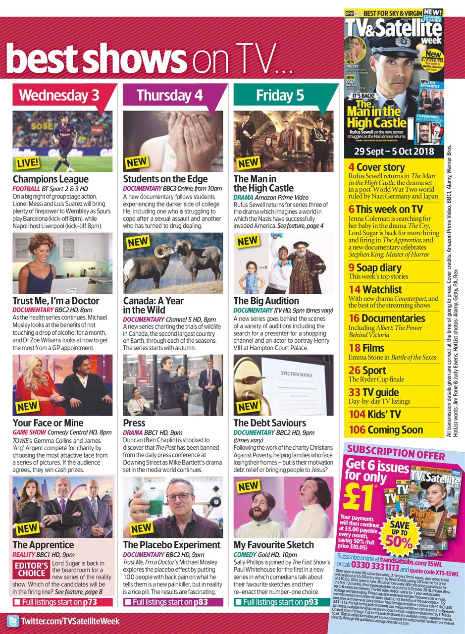 TV & Satellite Week Preview Pages