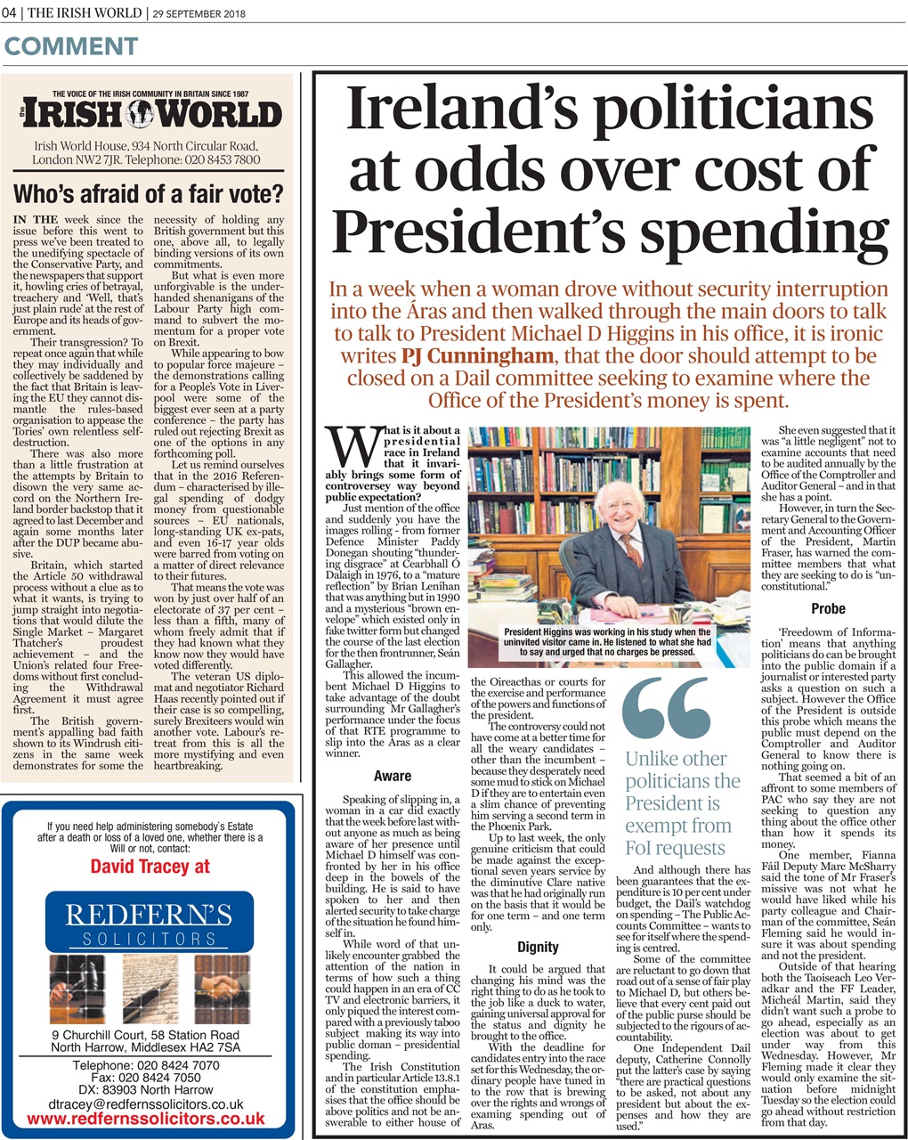 Irish World Preview Pages