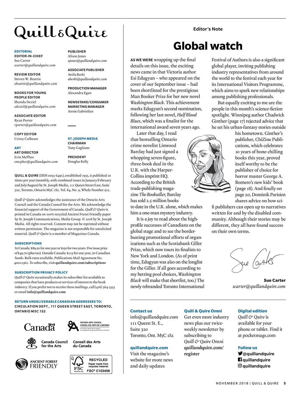 Quill & Quire Preview Pages
