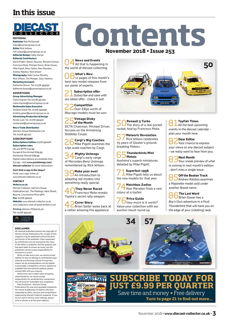 Diecast Collector Preview Pages