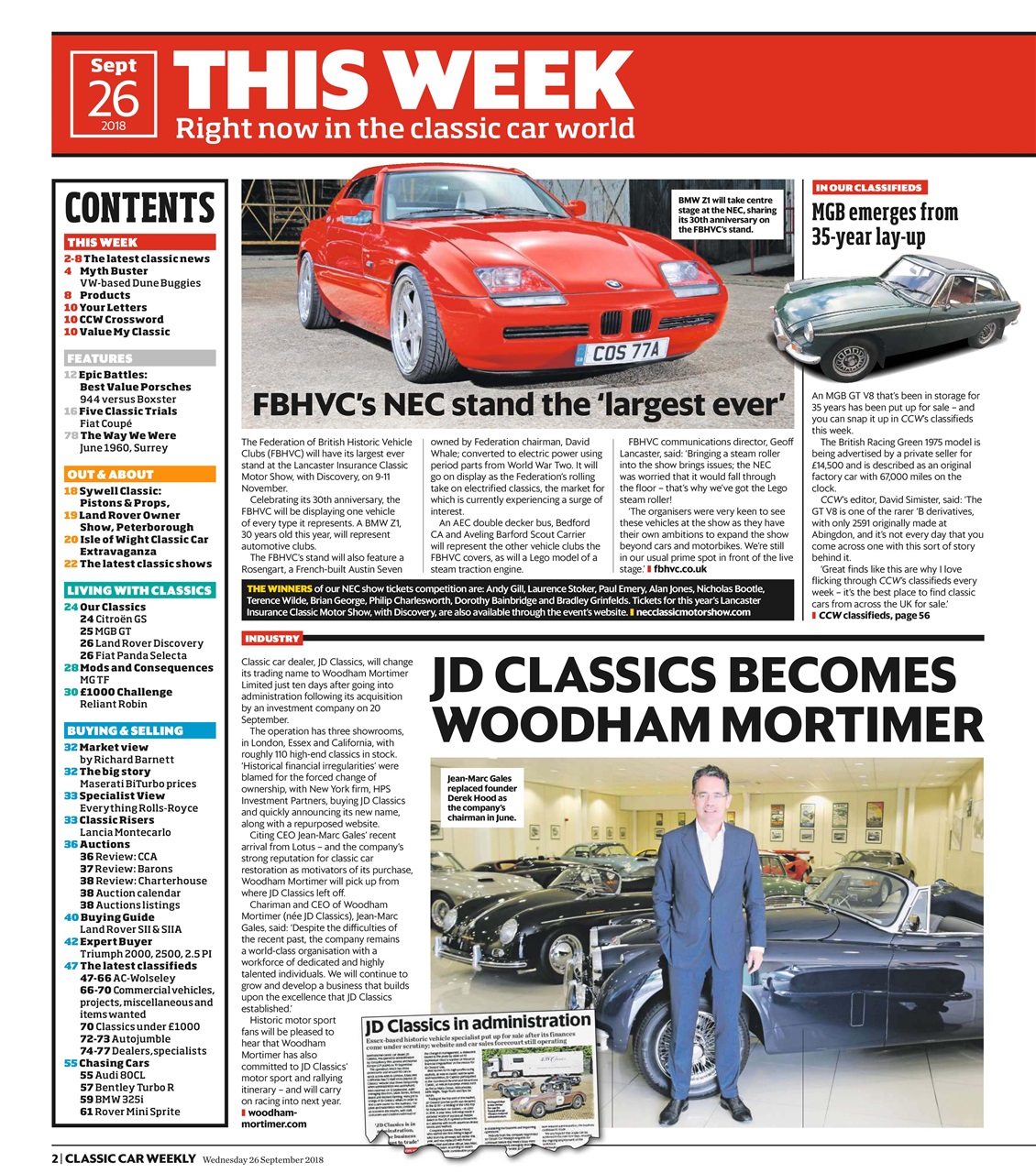 Classic Car Weekly Preview Pages