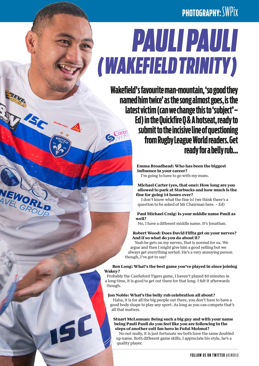 Rugby League World Preview Pages