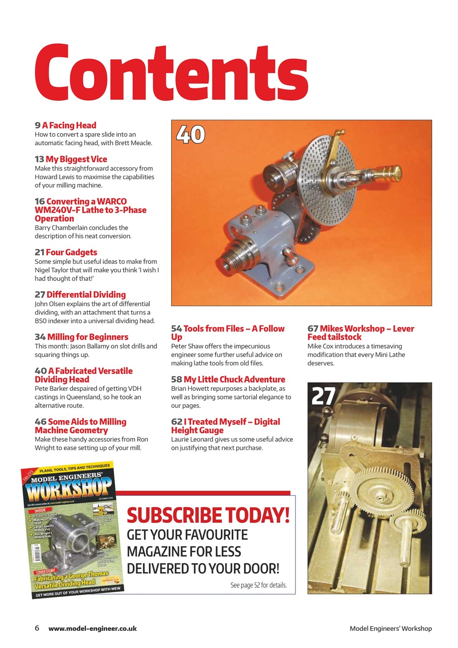 Model Engineer & Workshop Magazine Preview Pages