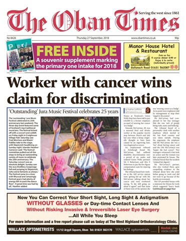 The Oban Times & Lochaber Times issue 27th September 2018