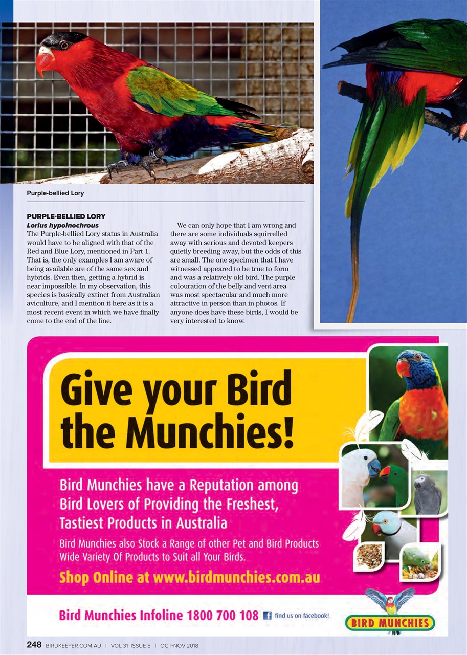 Australian Birdkeeper Magazine Preview Pages