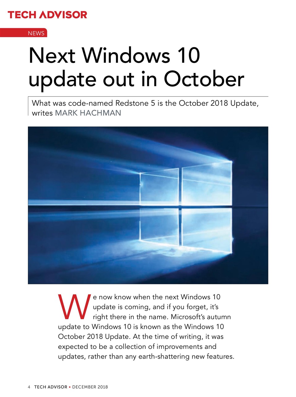 Tech Advisor Preview Pages