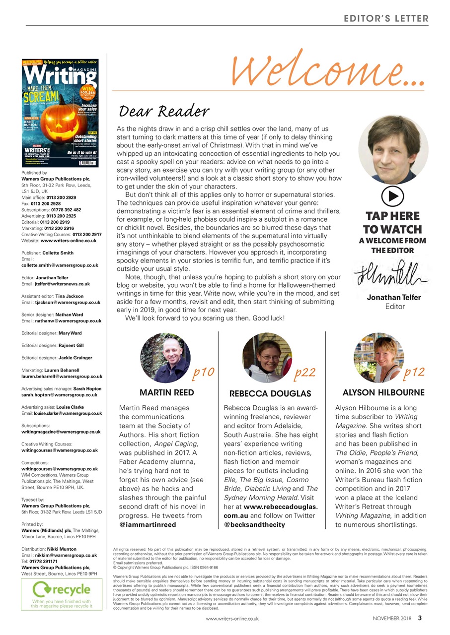 Writing Magazine Preview Pages