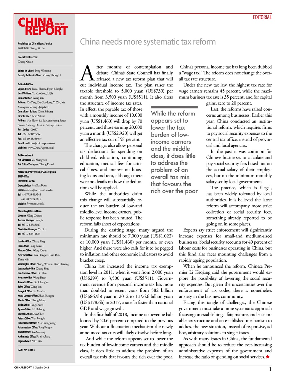 China Report Preview Pages