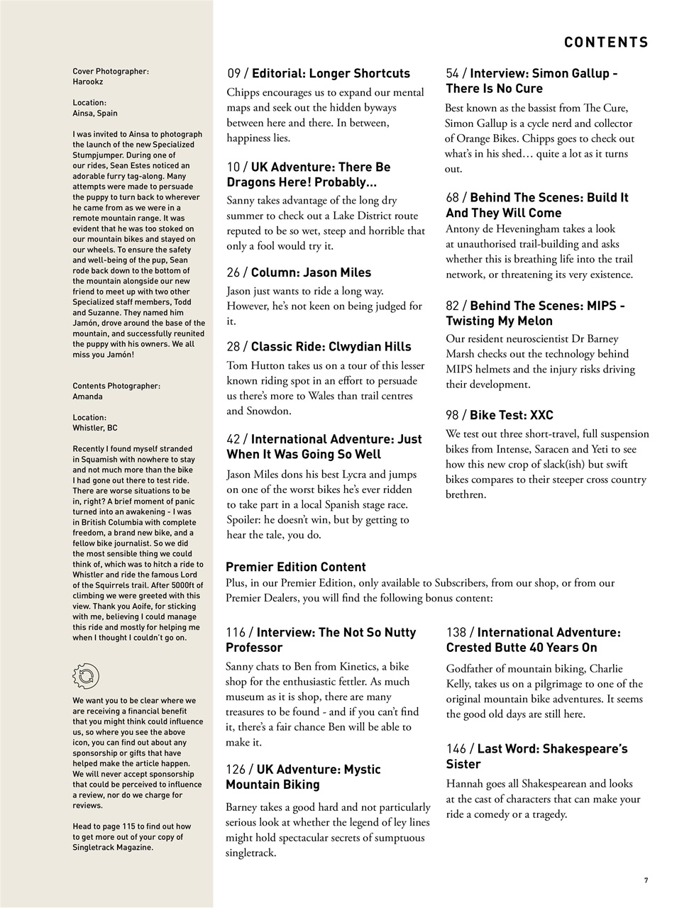 Singletrack Preview Pages