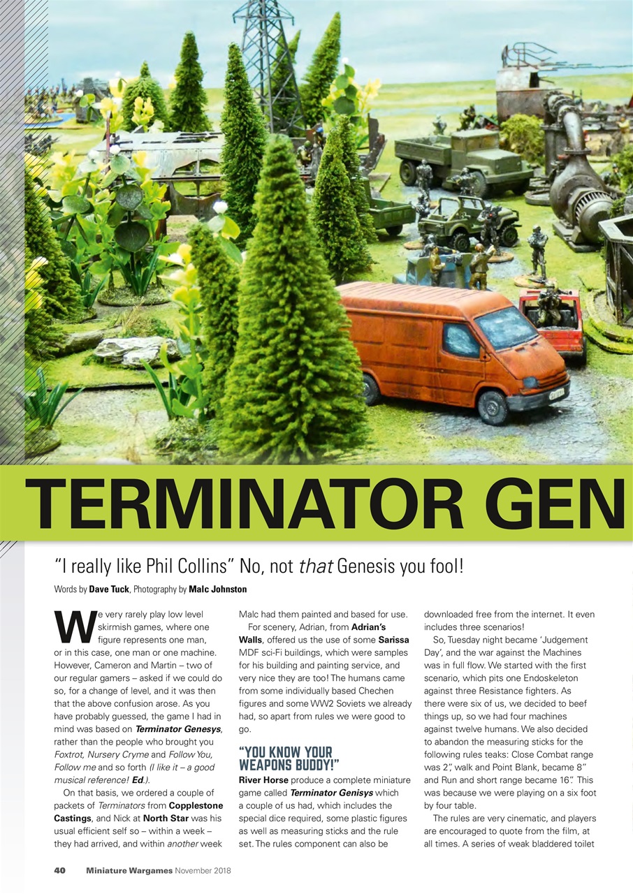 Miniature Wargames Preview Pages