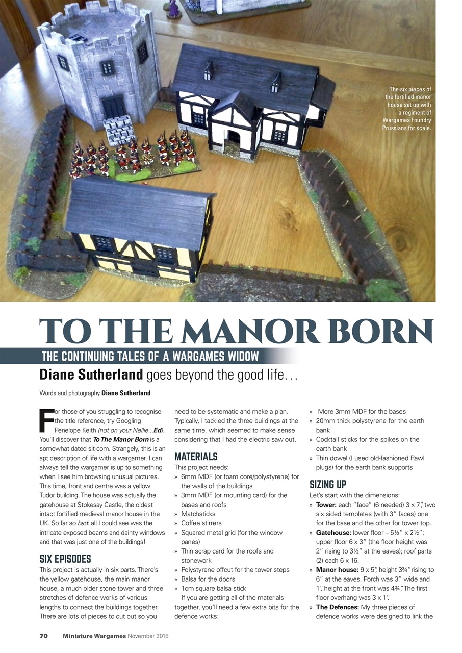 Miniature Wargames Preview Pages