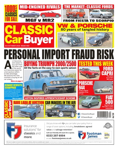 Classic Car Buyer issue 3rd October 2018