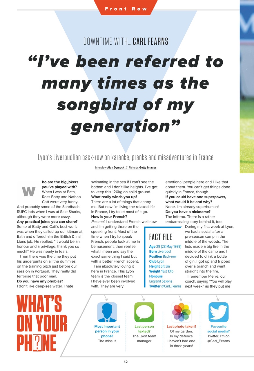 Rugby World Preview Pages