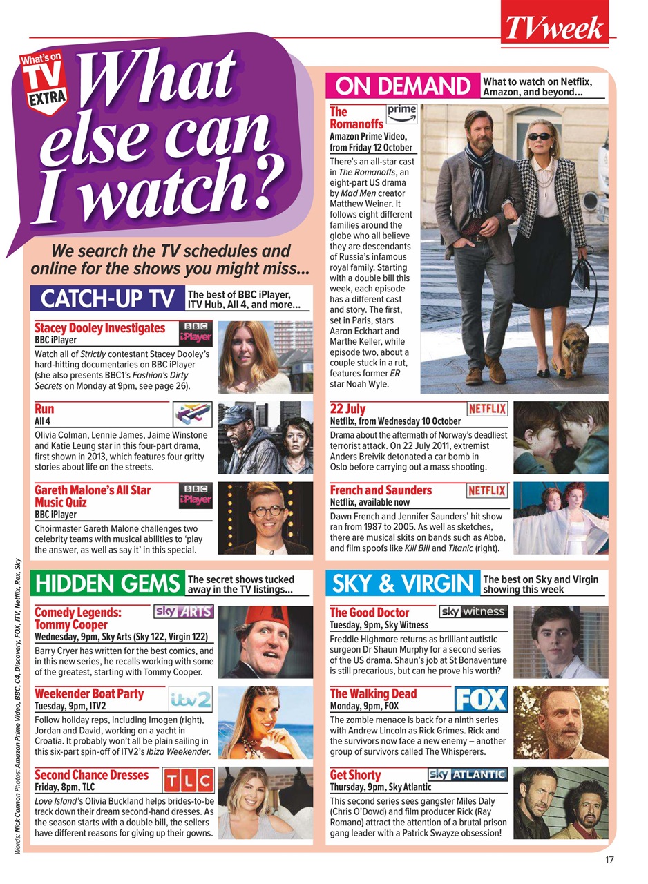 What's on TV Preview Pages