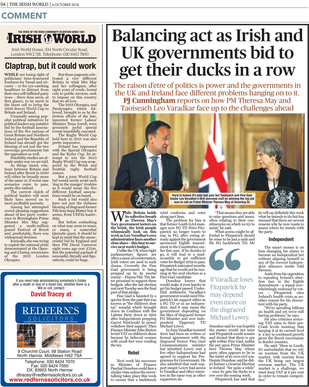 Irish World Preview Pages