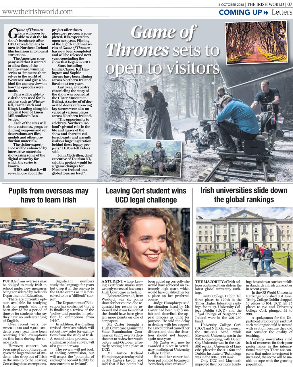 Irish World Preview Pages