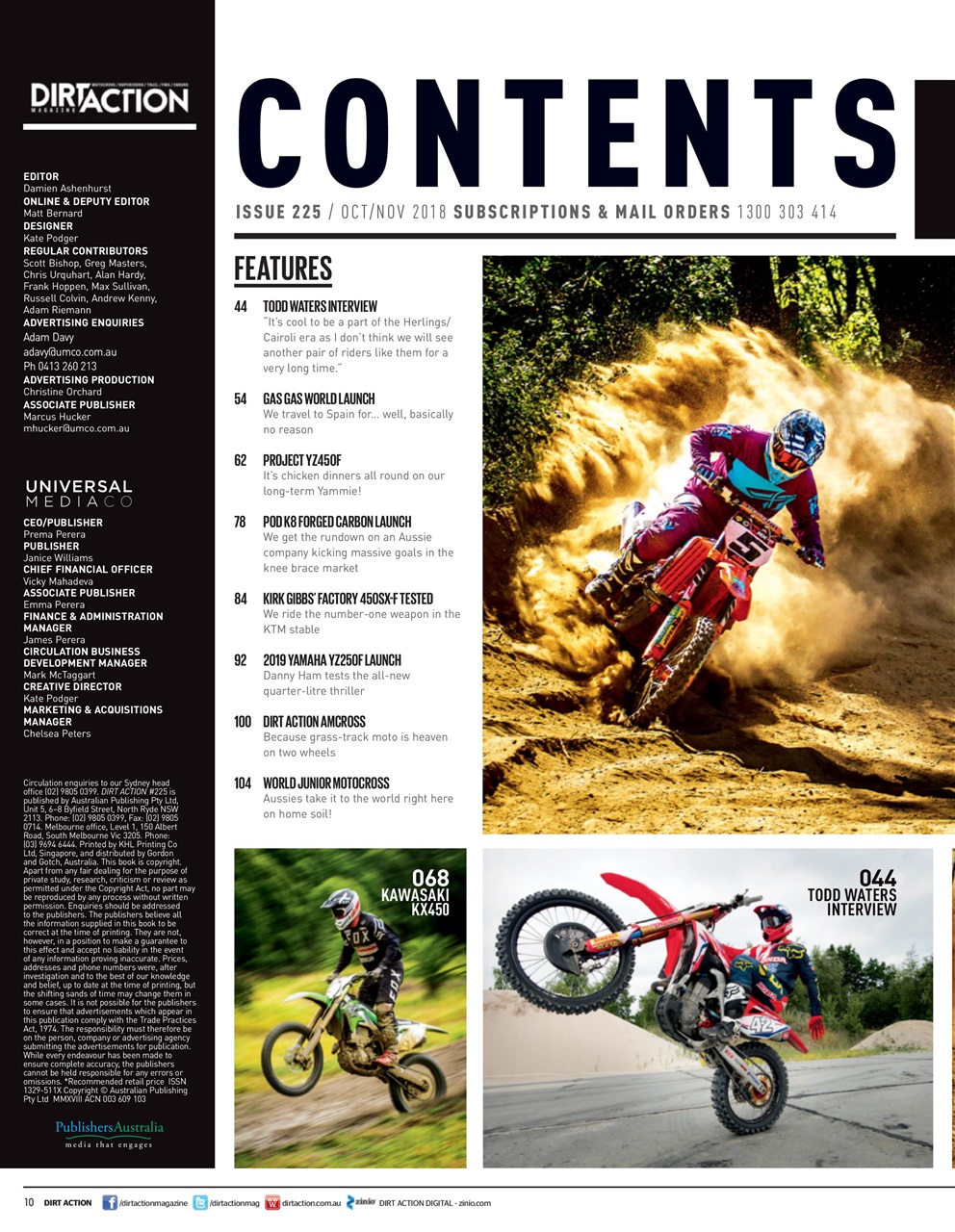 Dirt Action Preview Pages