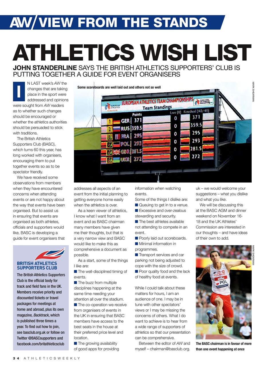 AW – Athletics Weekly Magazine Preview Pages