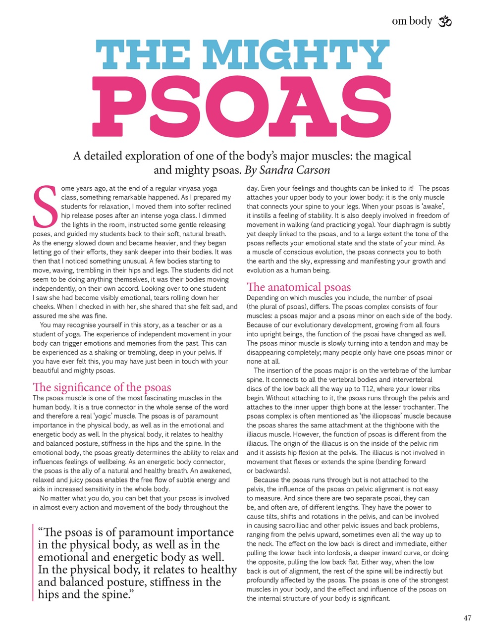 OM Yoga Magazine Preview Pages