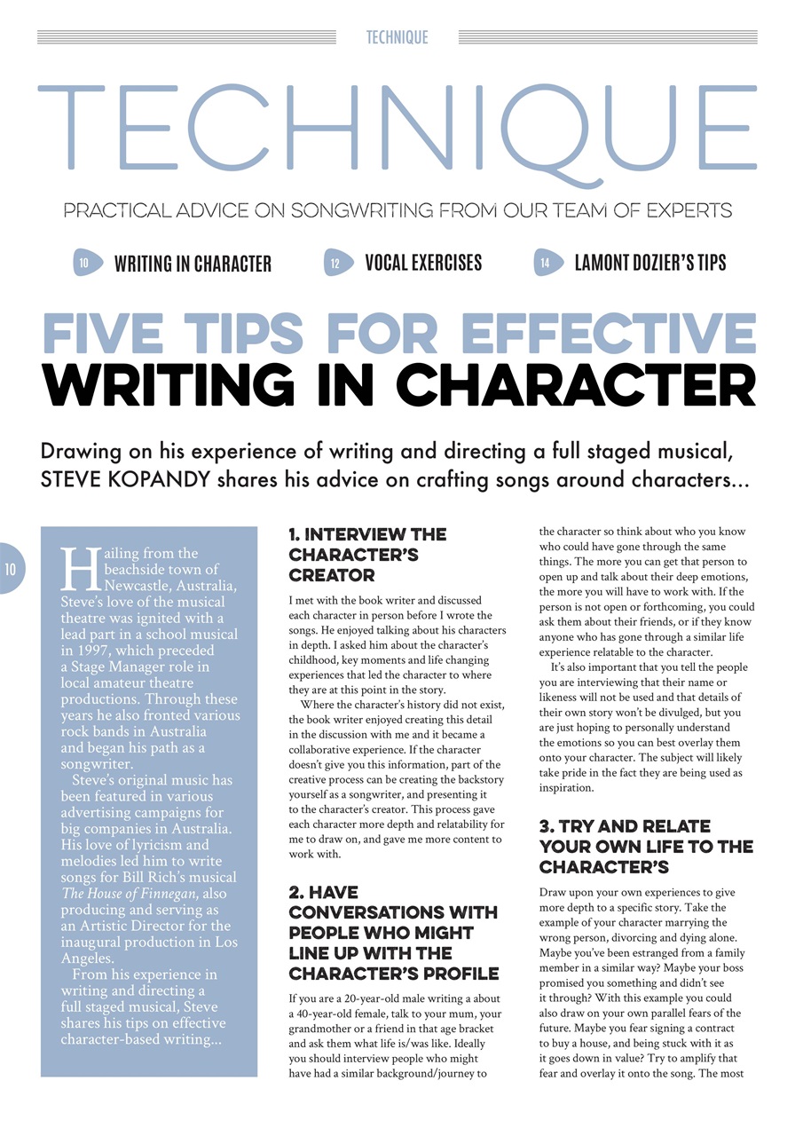 Songwriting Magazine Preview Pages
