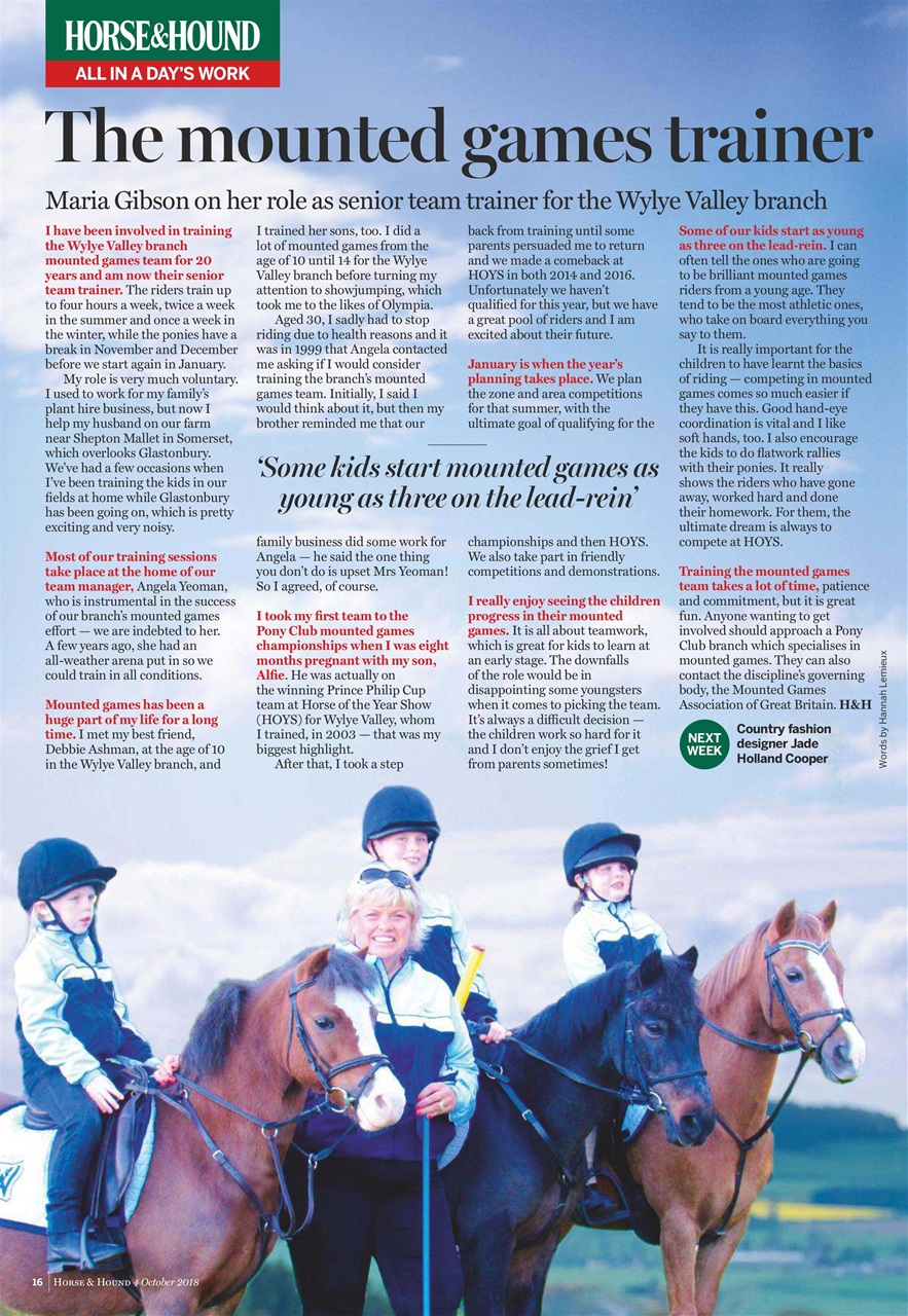 Horse & Hound Preview Pages