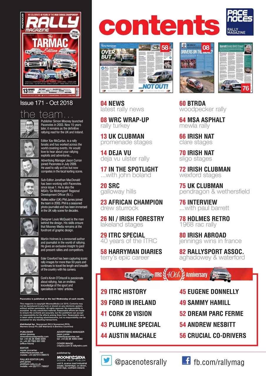 Pacenotes Rally magazine Preview Pages