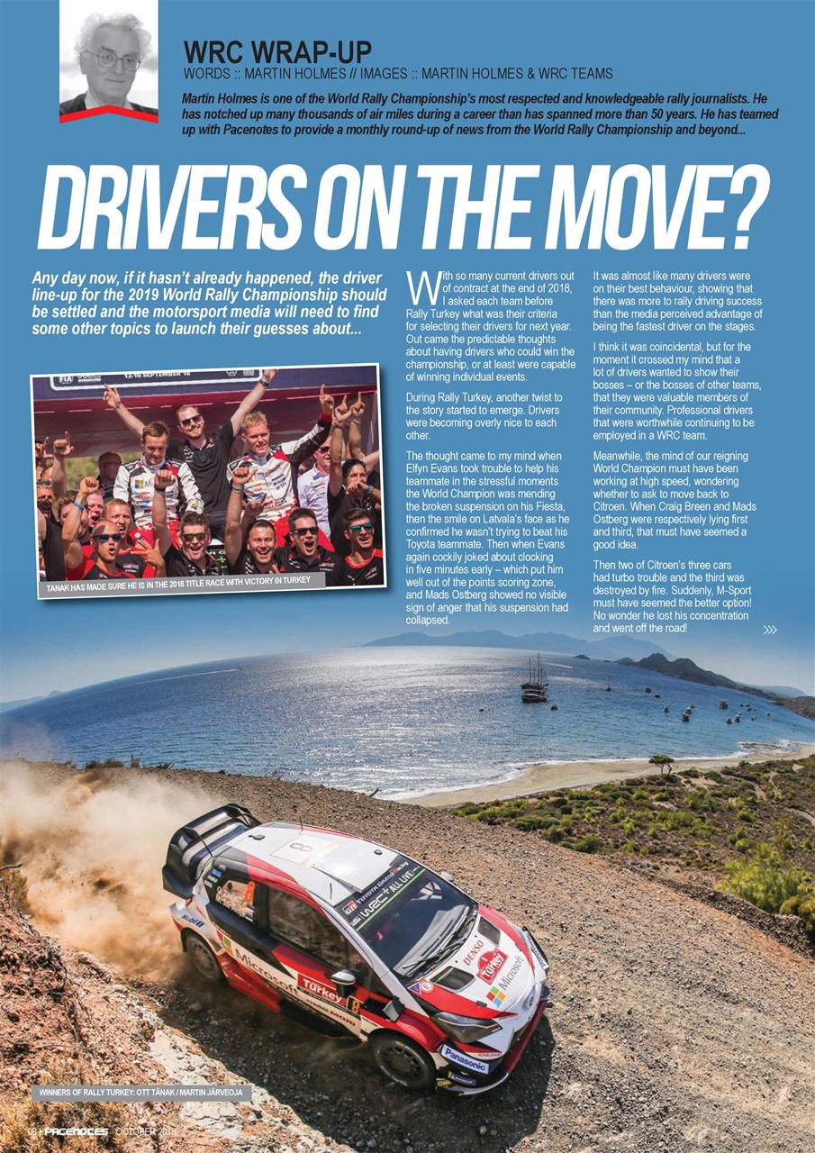Pacenotes Rally magazine Preview Pages