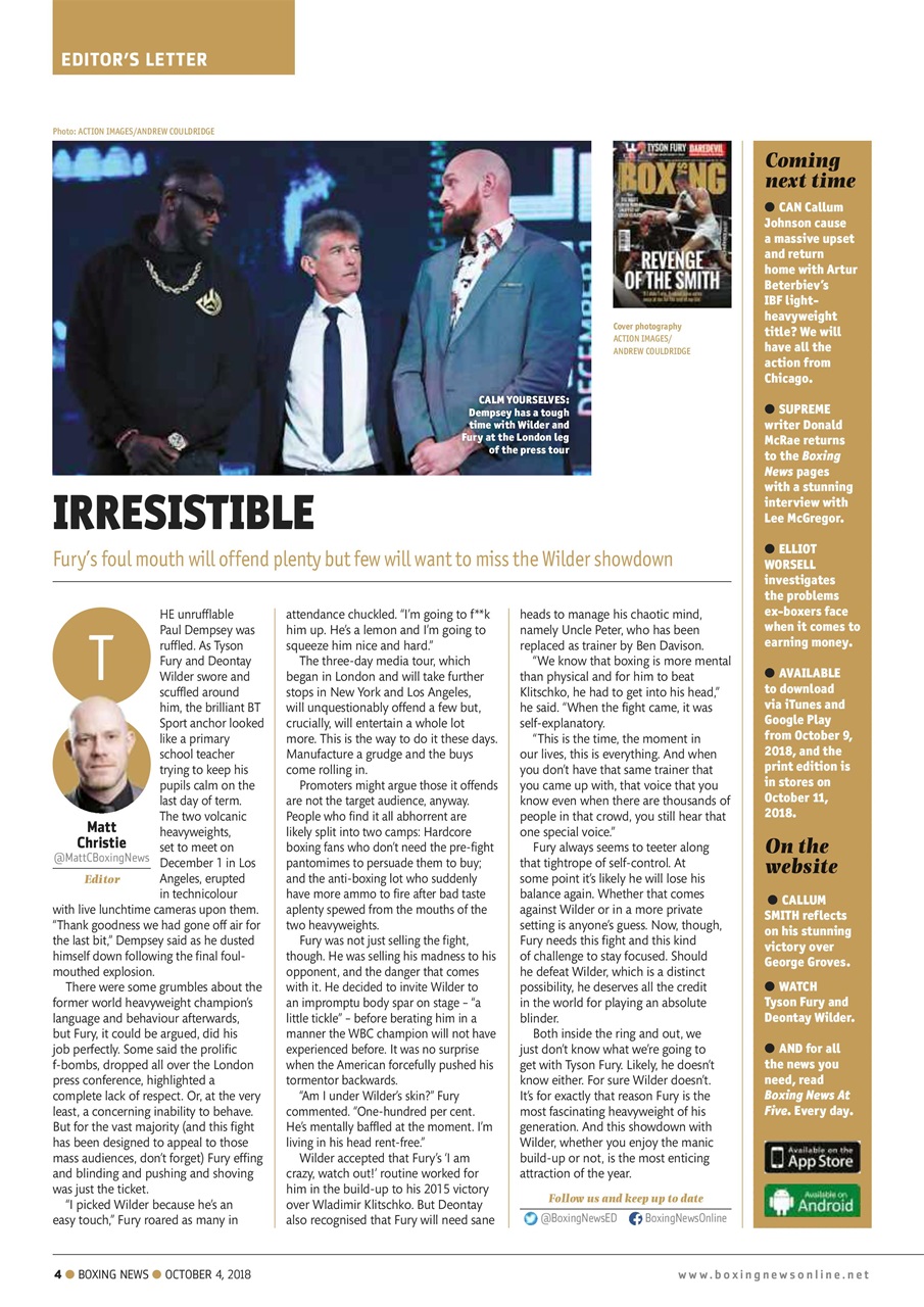 Boxing News Preview Pages