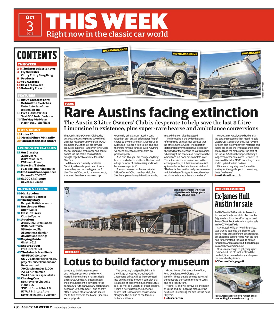 Classic Car Weekly Preview Pages