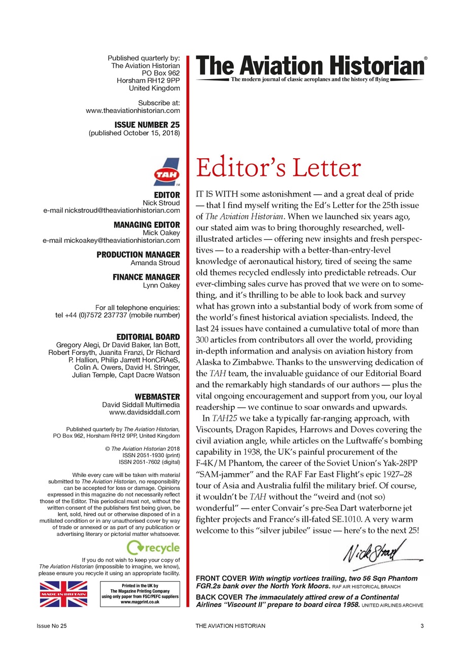The Aviation Historian Magazine Preview Pages