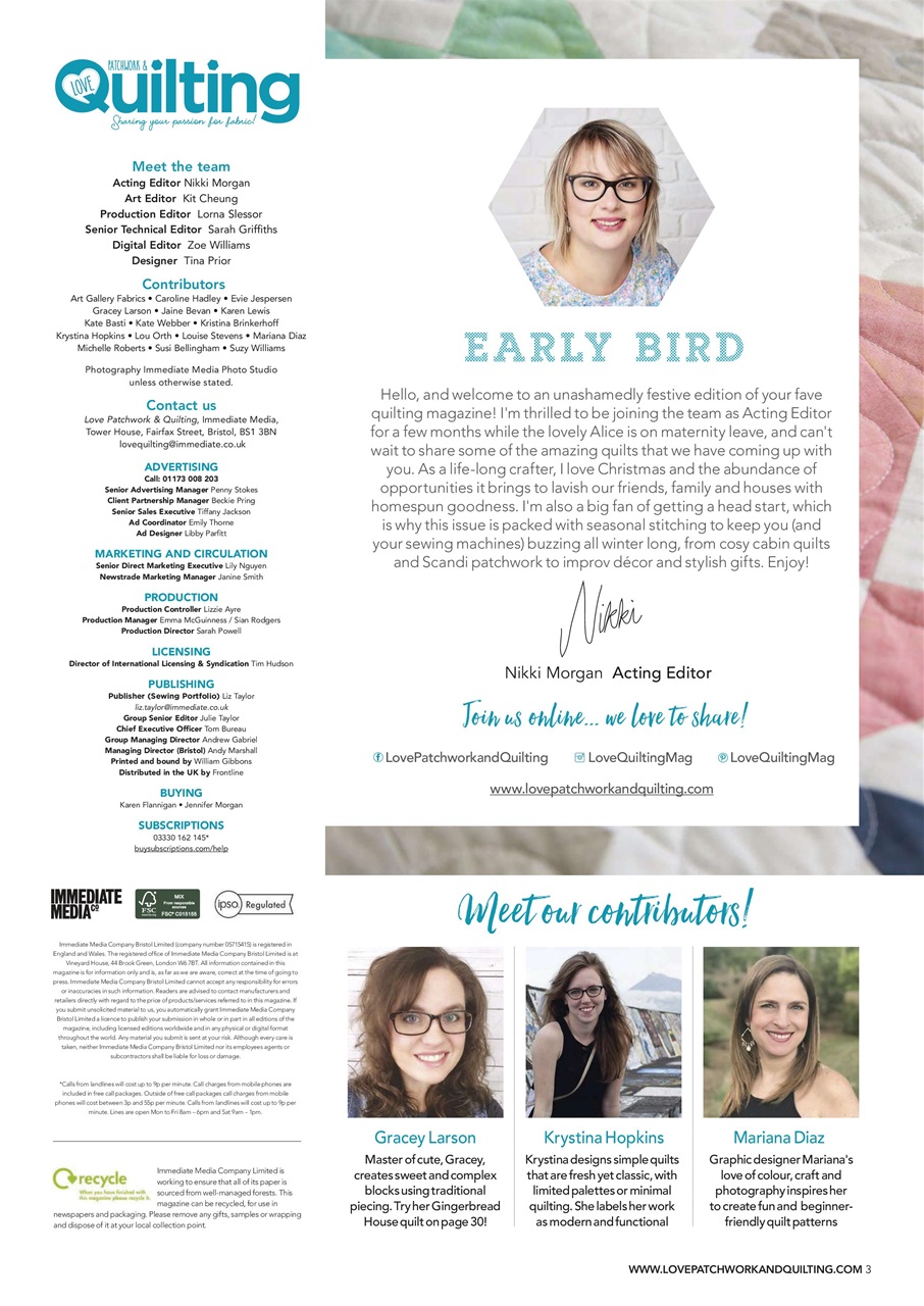 Love Patchwork & Quilting Preview Pages