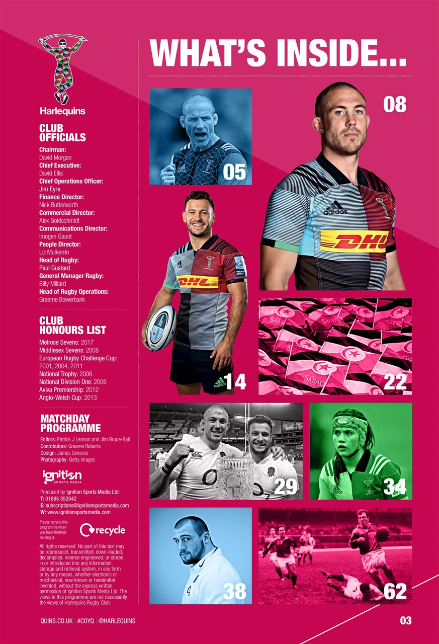 Harlequins Preview Pages
