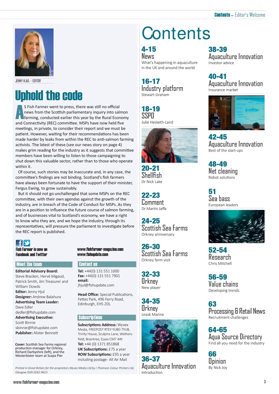 Fish Farmer Magazine Preview Pages