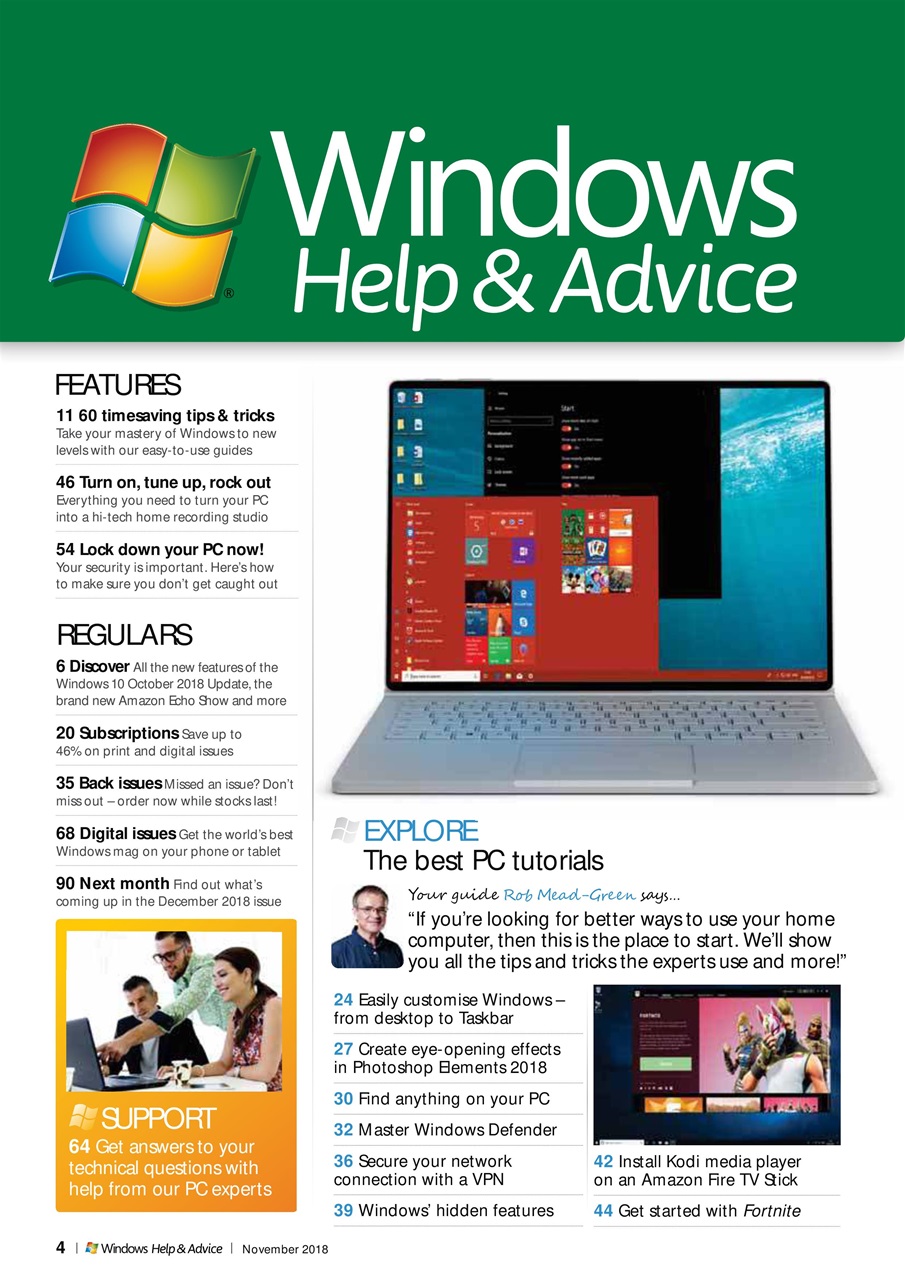 Windows Help & Advice Preview Pages