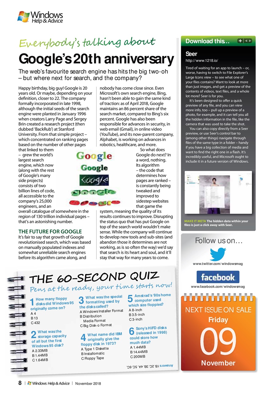 Windows Help & Advice Preview Pages