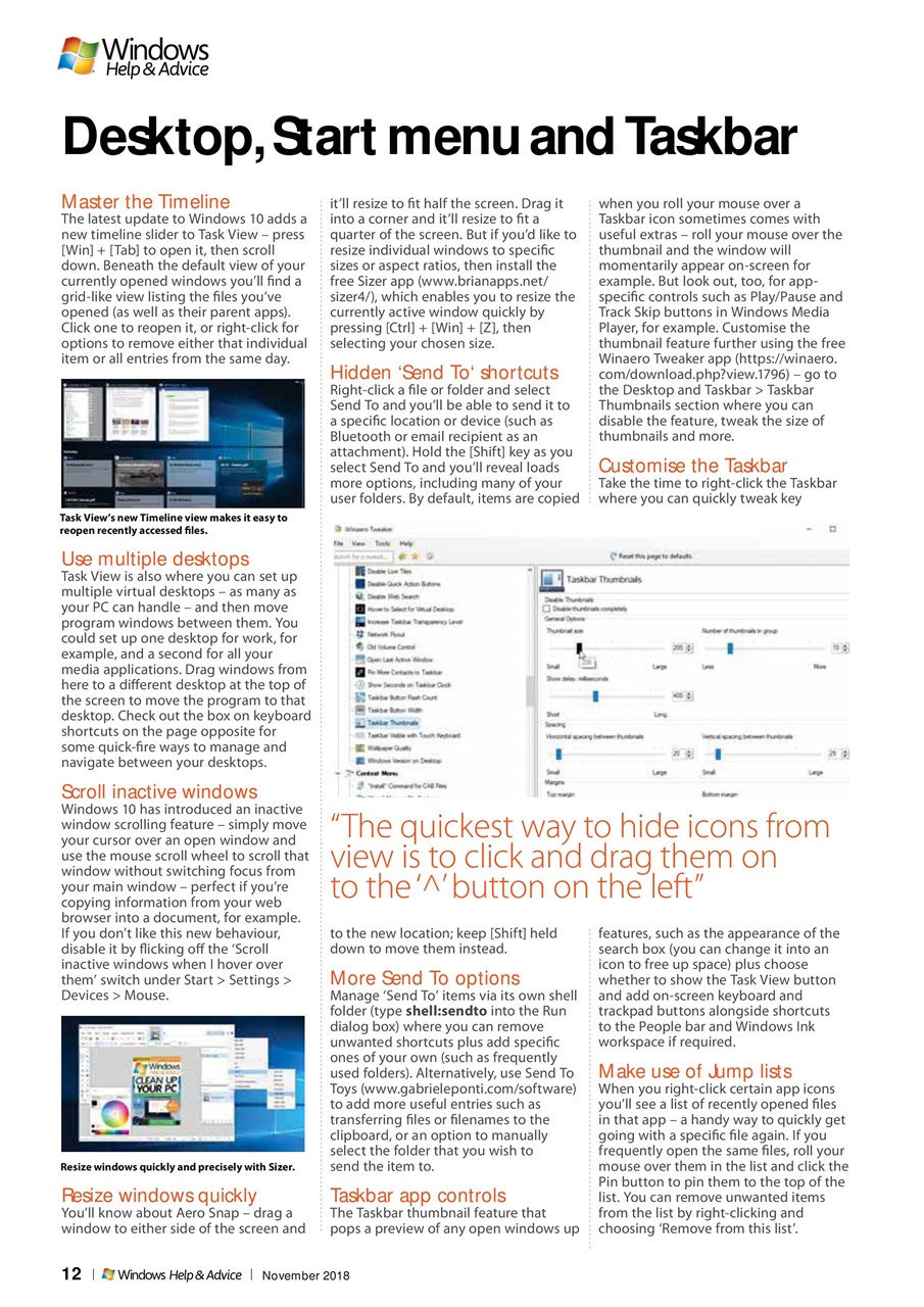 Windows Help & Advice Preview Pages