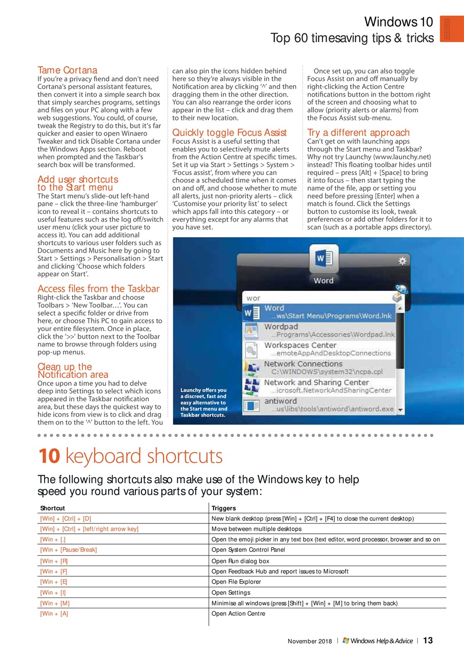 Windows Help & Advice Preview Pages