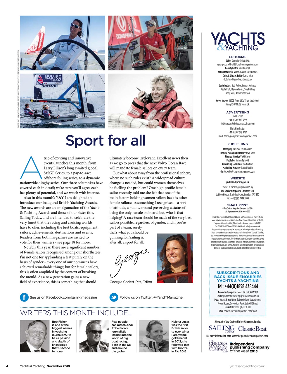 Yachts & Yachting Preview Pages