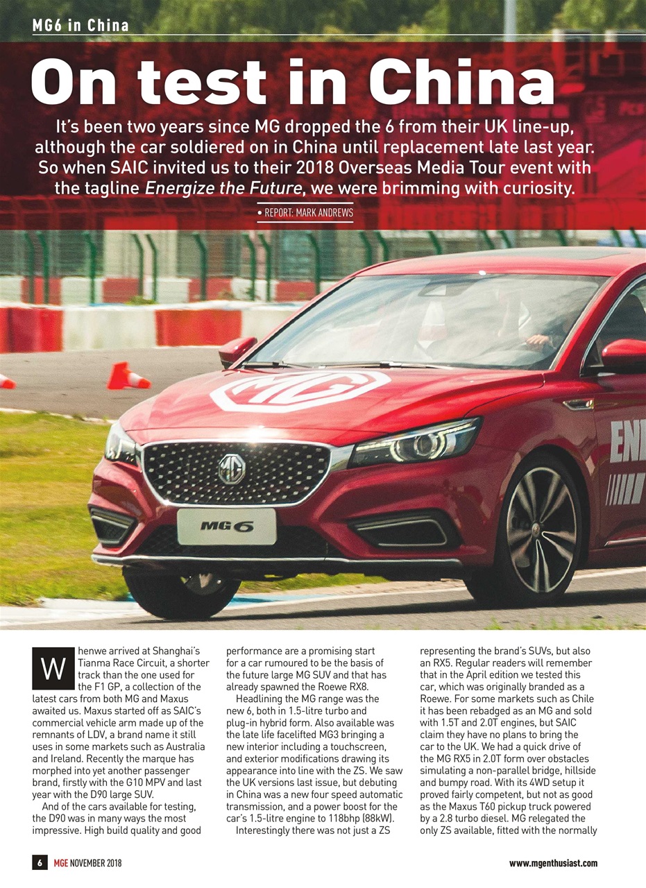 MG Enthusiast Preview Pages