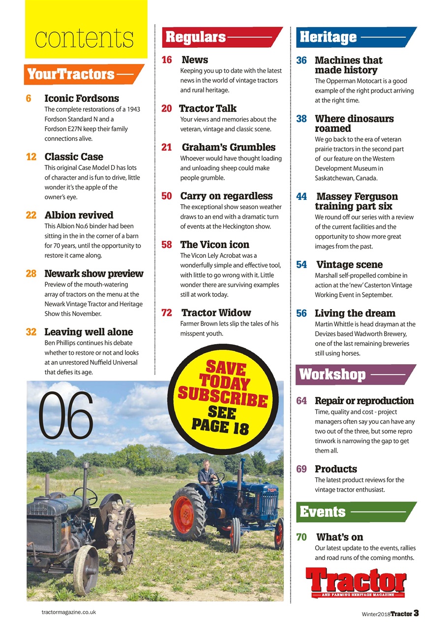 Tractor & Farming Heritage Magazine Preview Pages