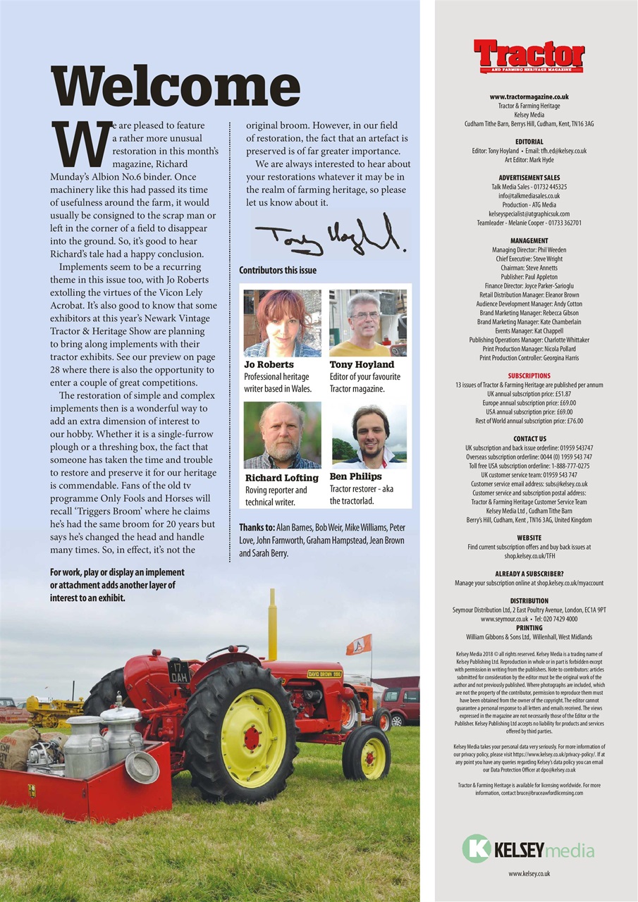 Tractor & Farming Heritage Magazine Preview Pages
