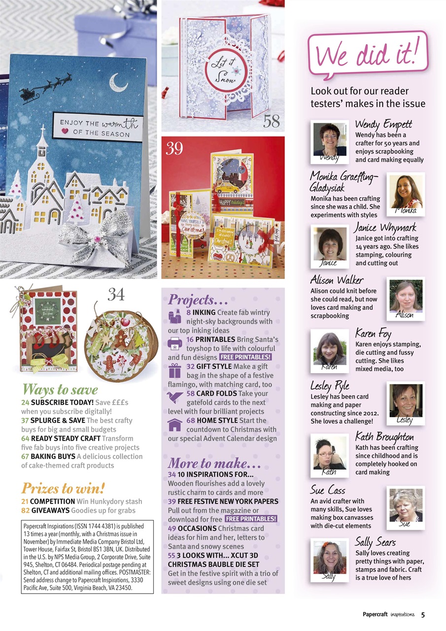 Papercraft Inspirations Preview Pages