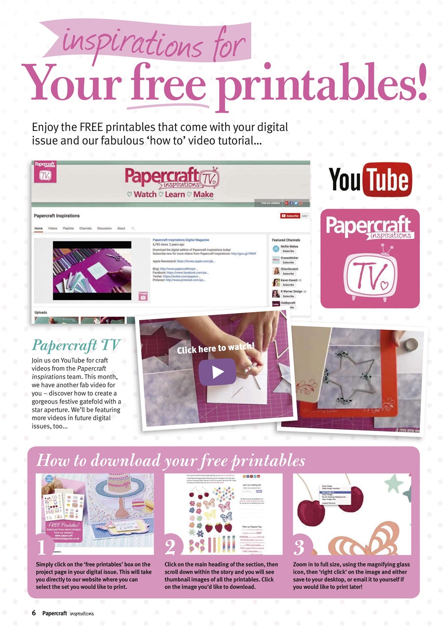 Papercraft Inspirations Preview Pages