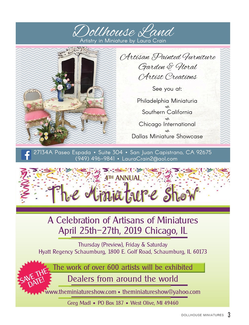 Dollhouse Miniatures Preview Pages