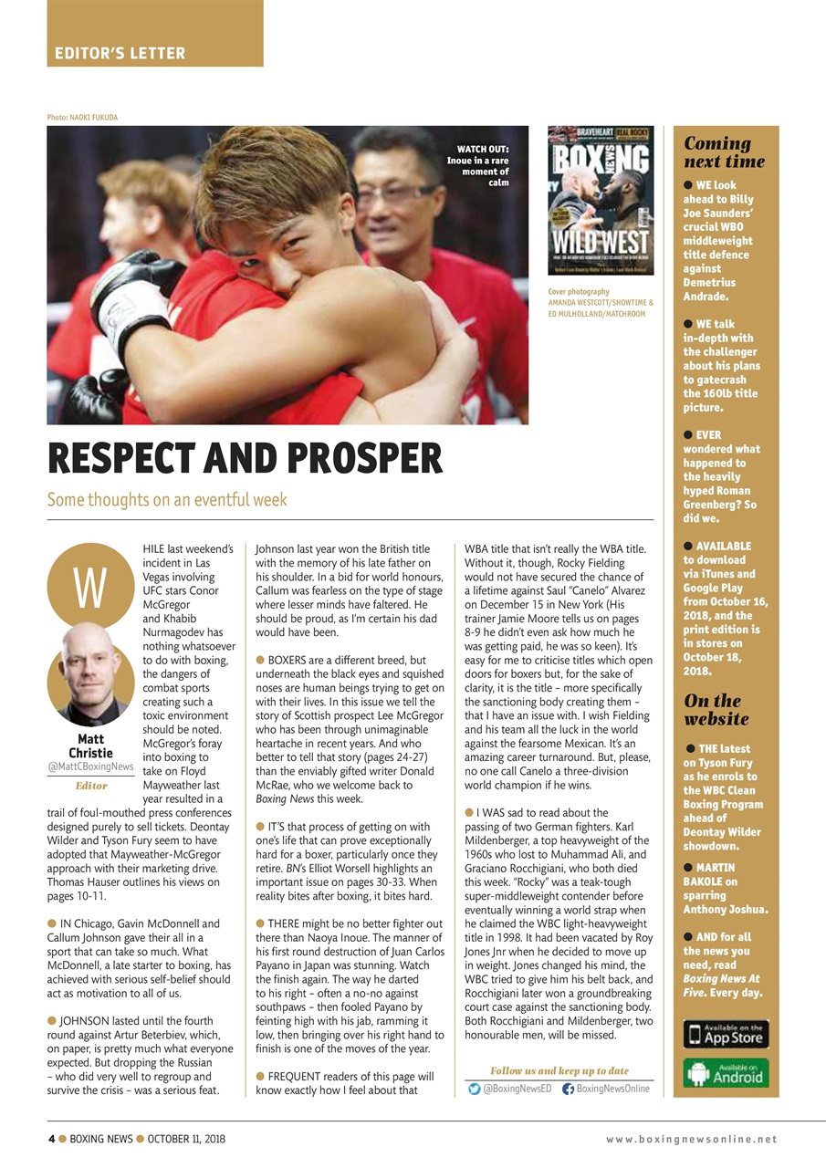 Boxing News Preview Pages